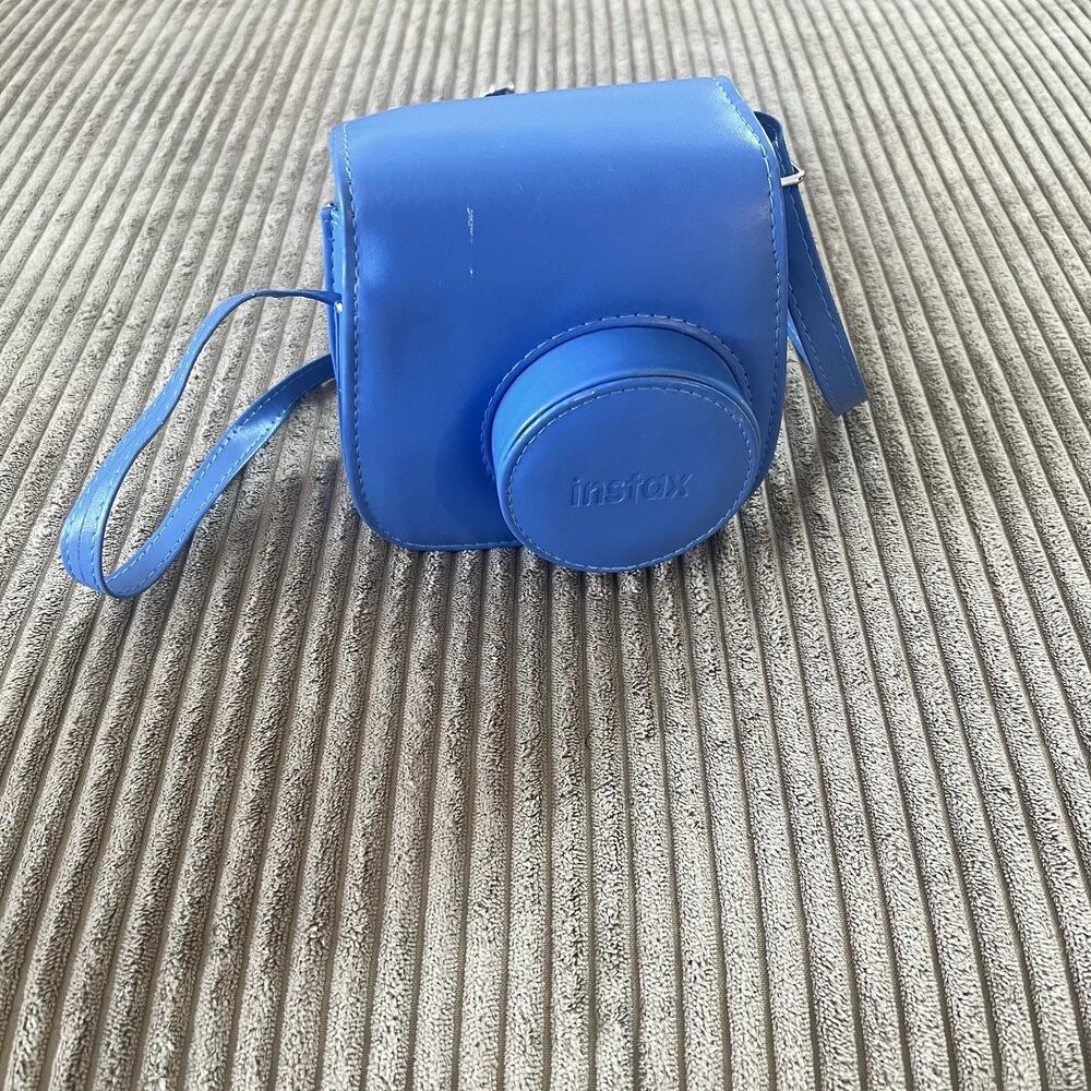 Fujifilm Instax Mini 9 Blue Instant Camera w/ Matching Case & Strap